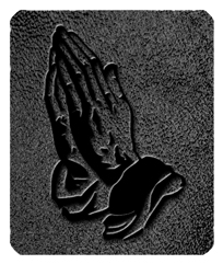 Black Praying Hands Shimmer Black